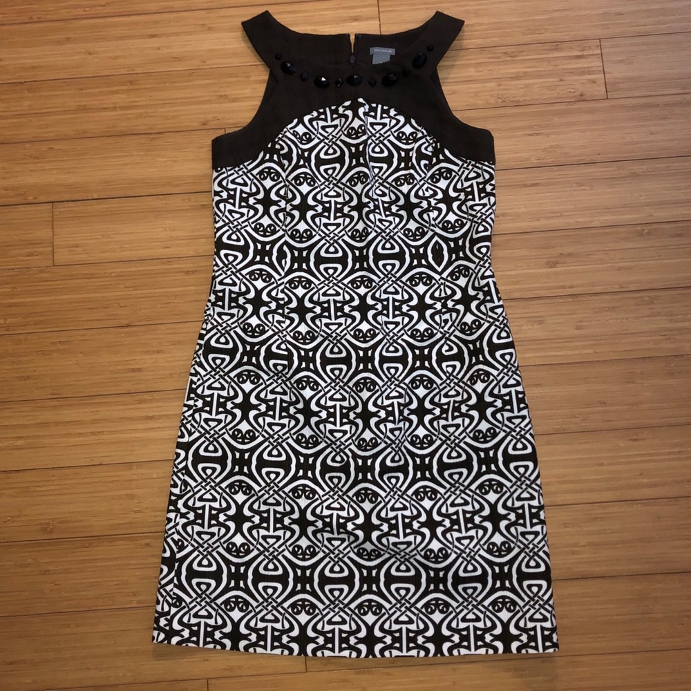Ann Taylor brown and white dress sz 6